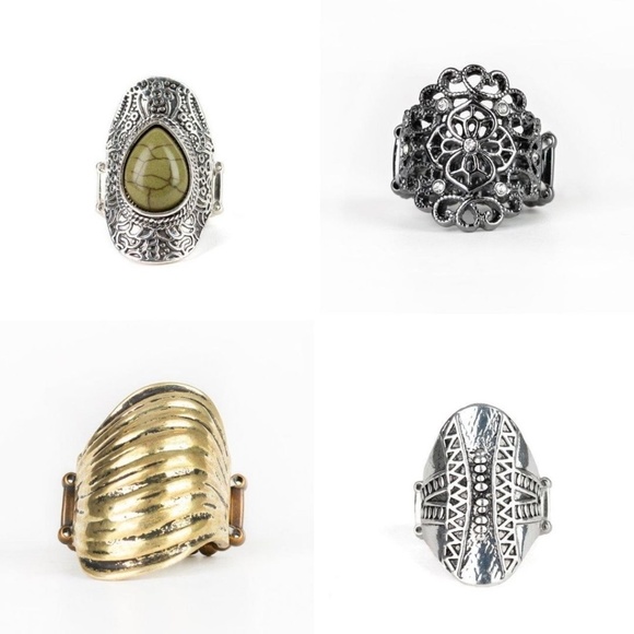 Set of 4 Paparazzi rings